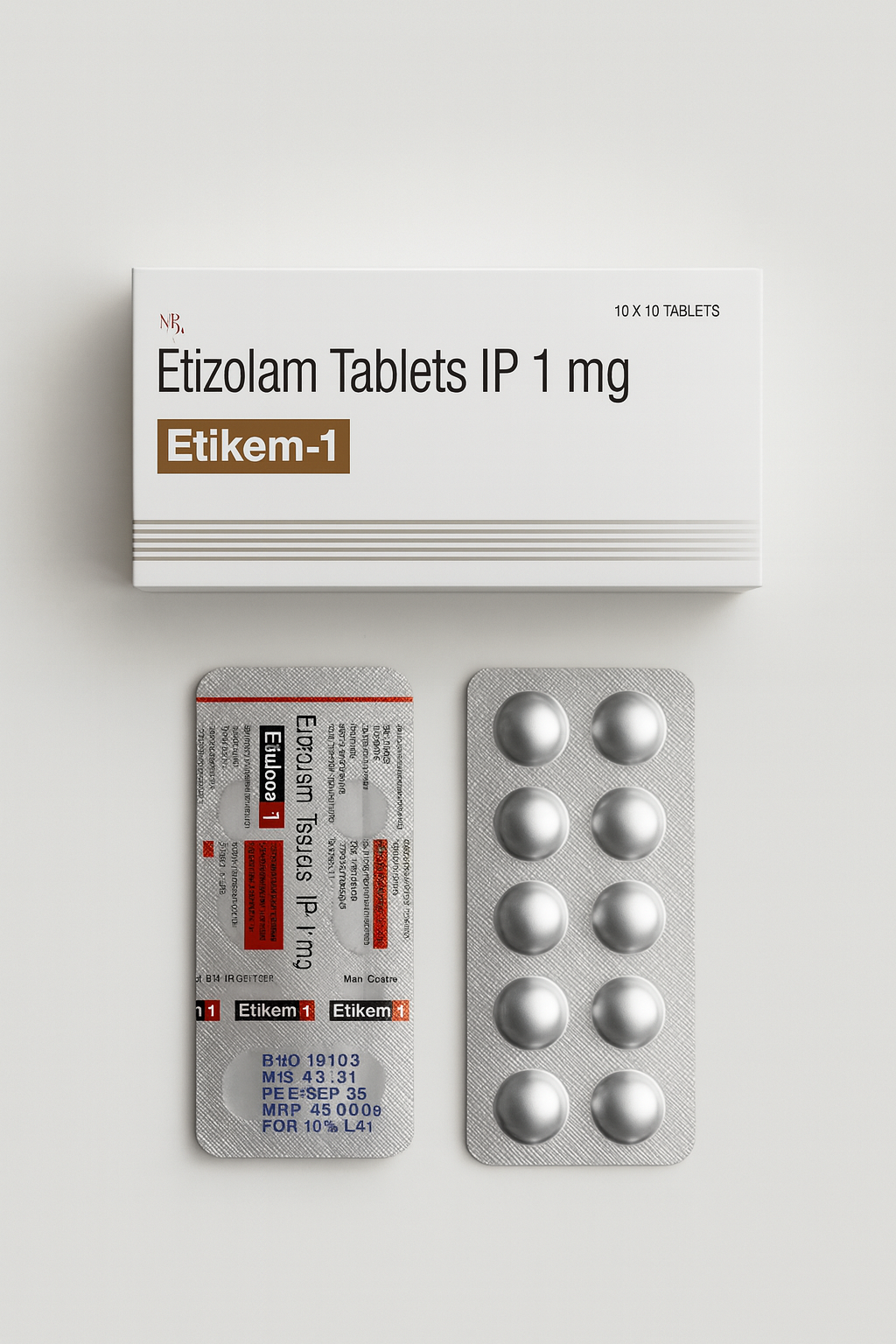 Etikem-1 (Etizolam Tablets I.P. 1 mg)